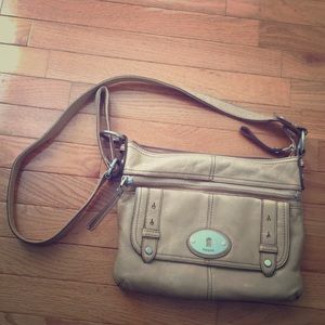 Fossil leather cross body purse